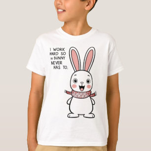 T-shirt lapin surpris - Réaction lapin mignon avec