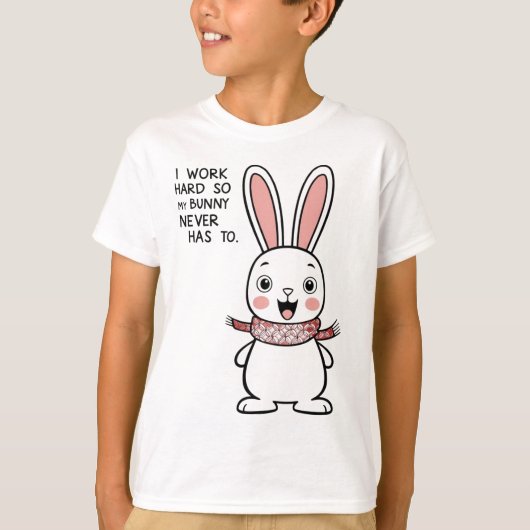 T-shirt lapin surpris - Réaction lapin mignon avec (Devant)