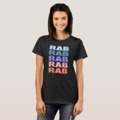 T-shirt Lapin Texte Répété Moderne (Devant entier)