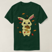 T-shirt Lapin Tombant Feuille En Automne (Design devant)