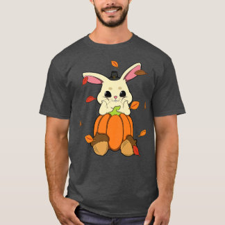 T-shirt Lapin Tombant Feuilles En Automne PumkinT-Shirt