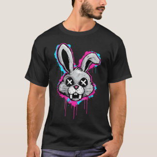 T-shirt Lapin Tripant Vaporwave Edm Rave Festival House