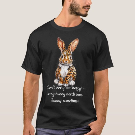 T-shirt Lapin unique avec léopard tacheté (Devant)