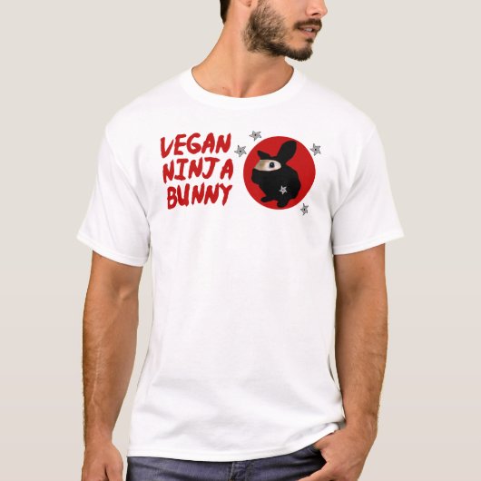 T-shirt Lapin végétalien de Ninja (Devant)