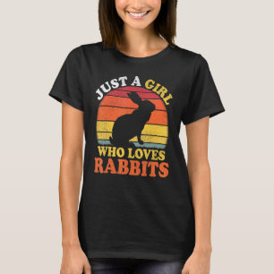 T-shirt Lapin Vintage Juste Une Fille Qui Aime Les Lapins