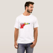 T-shirt Lapins courants pulsant (Devant entier)
