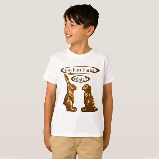 T-shirt Lapins de chocolat (Devant entier)