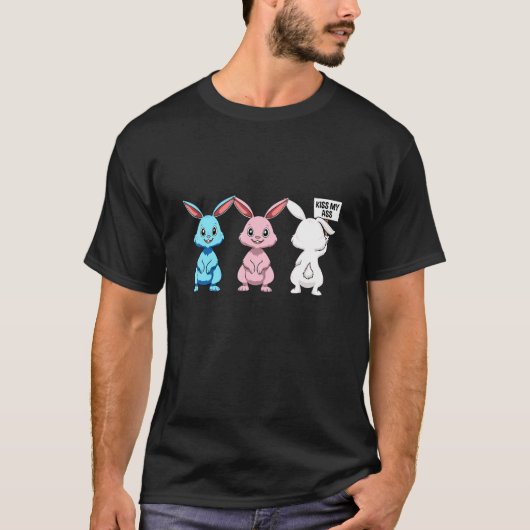 T-shirt Lapins de fierté transgenre (Devant)