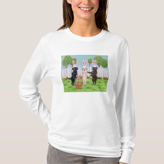 T-shirt Lapins de Labrador Pâques ! ! (Devant)