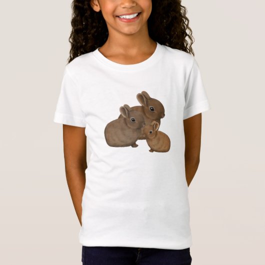 T-Shirt Lapins De Lapin Fluffeux (Devant)