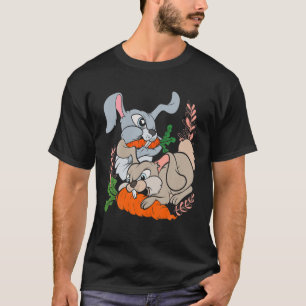 T-shirt Lapins mignons Carottes Drôle Animaux Amoureux des