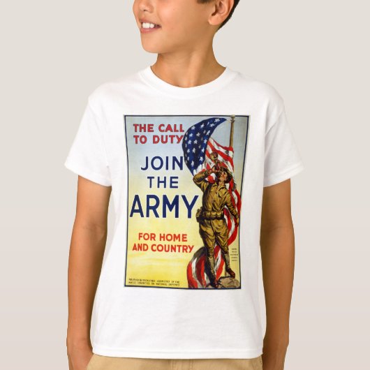 T-shirt L'appel au devoir - joignez l'affiche de l'armée (Devant)