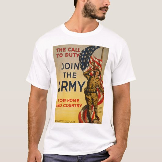 T-shirt L'appel au devoir - joignez l'armée (Devant)