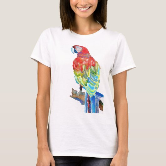 T-shirt L'Aquarelle de Macaw Parrot d'Australie T Shirt (Devant)