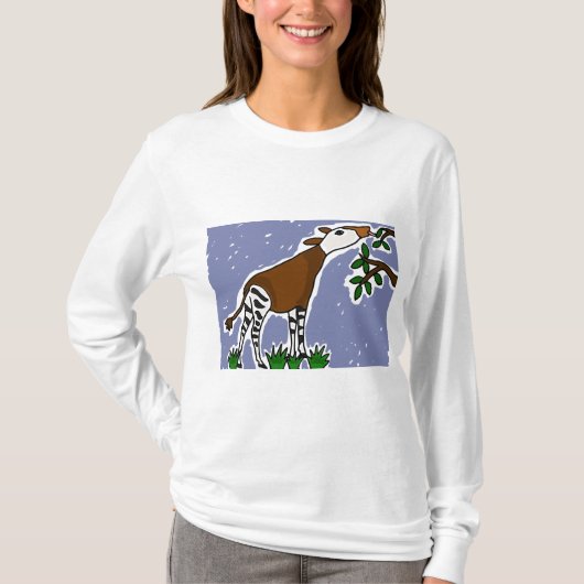 T-shirt L'AR bande dessinée d'art d'okapi (Devant)