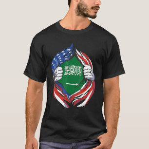 T-shirt L'Arabie Saoudite Drapeau La Fière De Mon Hérite S