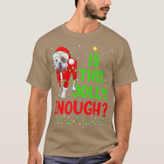 T-shirt L'Arbre De Noël Est Ce Jolly Assez Américain Bulld