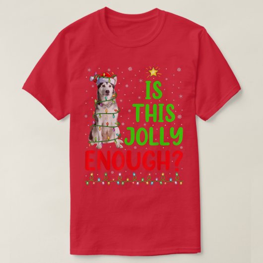 T-shirt L'Arbre De Noël Est Cette Jolie Assez Malamute D'A (Design devant)
