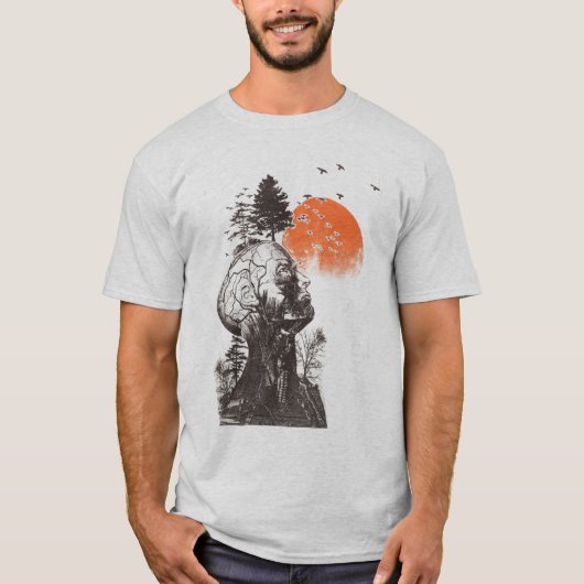 T-shirt L'arbre d'humain d'Alan de gueule de bois (Devant)