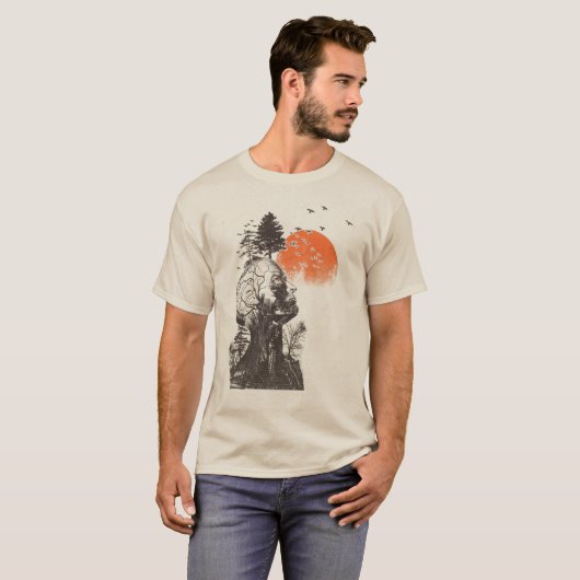 T-shirt L'arbre d'humain d'Alan de gueule de bois (Devant entier)