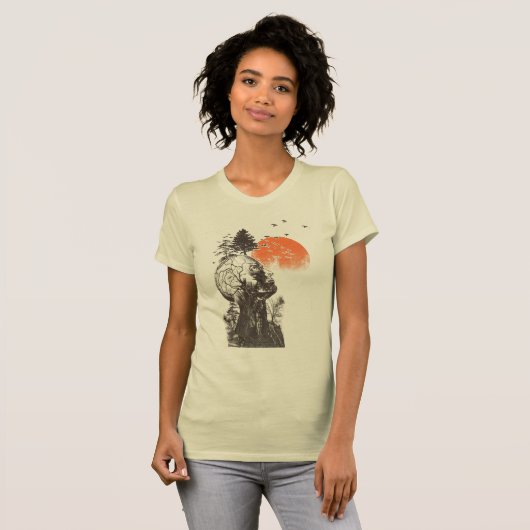 T-shirt L'arbre d'humain d'Alan de gueule de bois (Devant entier)