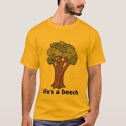 T-shirt L'arbre, la vie est un hêtre (Devant)