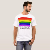 T-shirt l'arc-en-ciel, Dieu jugera moi pour aimer ou vous (Devant entier)