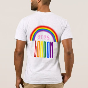 T-shirt L'arc-en-ciel LGBTQ ajoutent la fierté de Londres
