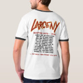 T-shirt Larceny 2024 Show Shirt, pour tout maillot de base (Dos entier)