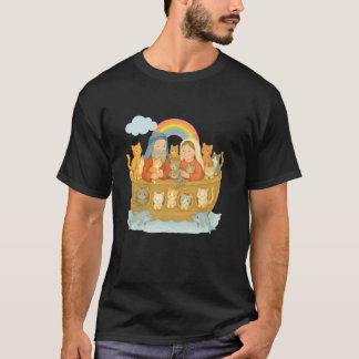 T-shirt L'Arche de Noé avec des chats des amoureux de chat