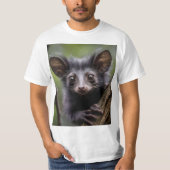 T-shirt Large Eyed Aye Aye Dans Un Arbre, (Devant)