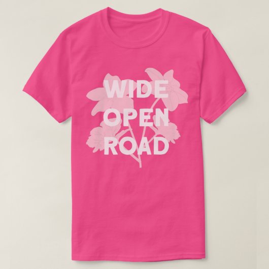 T-shirt Large Open Road rose blanc (Design devant)