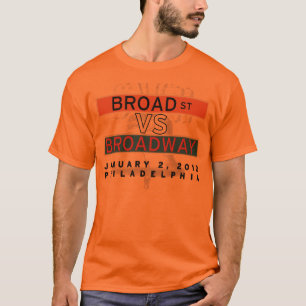T-shirt Large rue CONTRE la chemise d'orange de Broadway