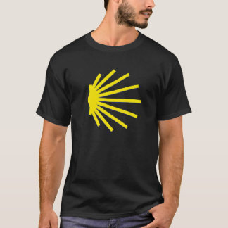 T-shirt Large Scallop Shell Yellow Santiago De Compostela