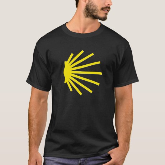 T-shirt Large Scallop Shell Yellow Santiago De Compostela  (Devant)