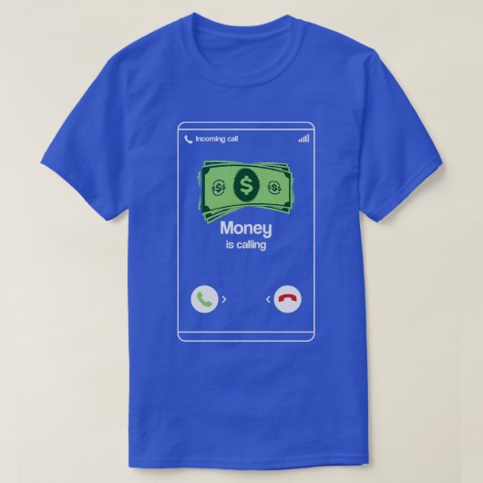 T-shirt L'argent appelle l'entrepreneur Cash Chemise Funny (Design devant)
