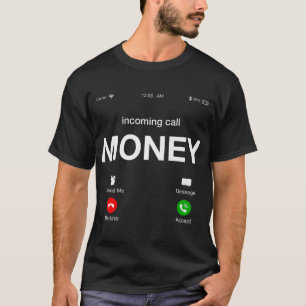 T-shirt L'Argent D'Appel Entrant Appelle Illustration Grap
