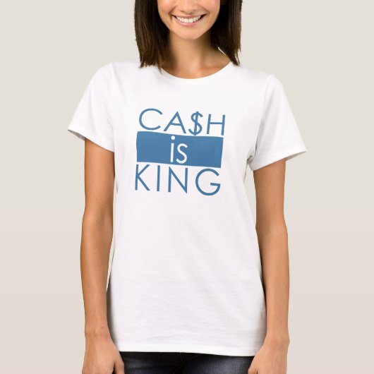T-shirt L'argent liquide est roi (Devant)