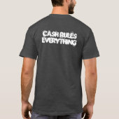 T-shirt L'argent liquide ordonne tout (Dos)
