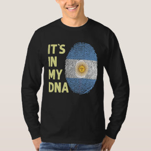 T-shirt L'Argentine Dans Mon Adn Argentine Drapeau Équipe
