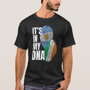 T-shirt L'Argentine Et L'Irlande Mélangent L'ADN Drapeau P