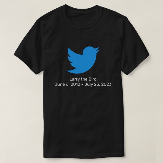 T-shirt Larry la retraite sur Twitter oiseau (Design devant)