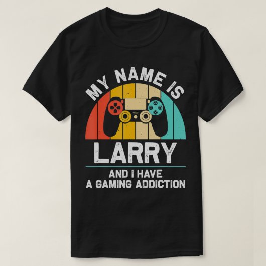 T-shirt LARRY Nom Cadeau Personnalisé Funny Jeu Geek Bir (Design devant)