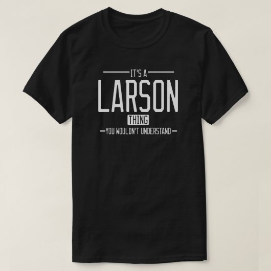 T-shirt Larson drôle de nom de famille drôle (Design devant)