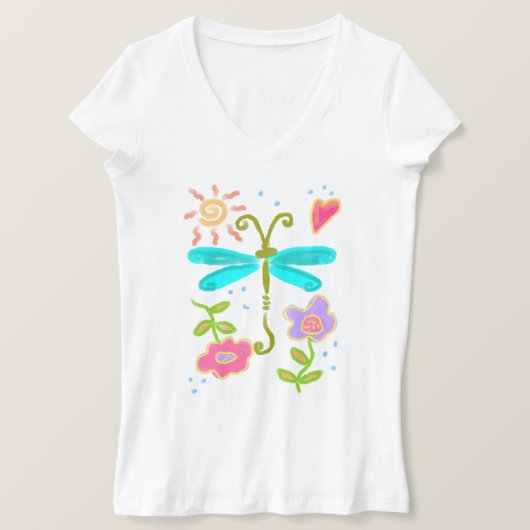 T-shirt L'art Abstrait de la libellule solaire à porter (Design devant)