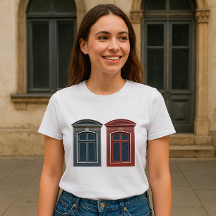 T-shirt L'Art Architectural Ornate De Fenêtre Européenne