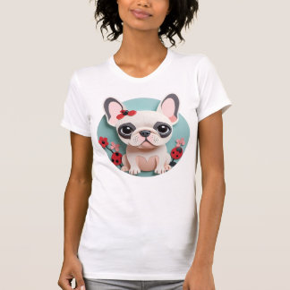T-shirt L'art de découpe du papier de l'effigie de Bulldog