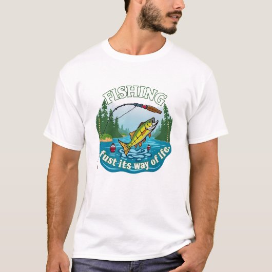 T-shirt L'art de la pêche (Devant)
