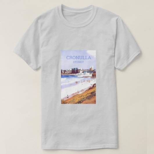 T-shirt L'art de la plage australienne Cronulla (Design devant)