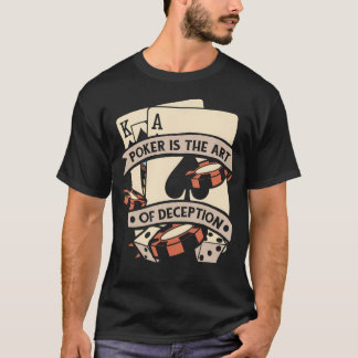T-shirt L'Art De La Tromperie Mains De Poker Texas Holdem 